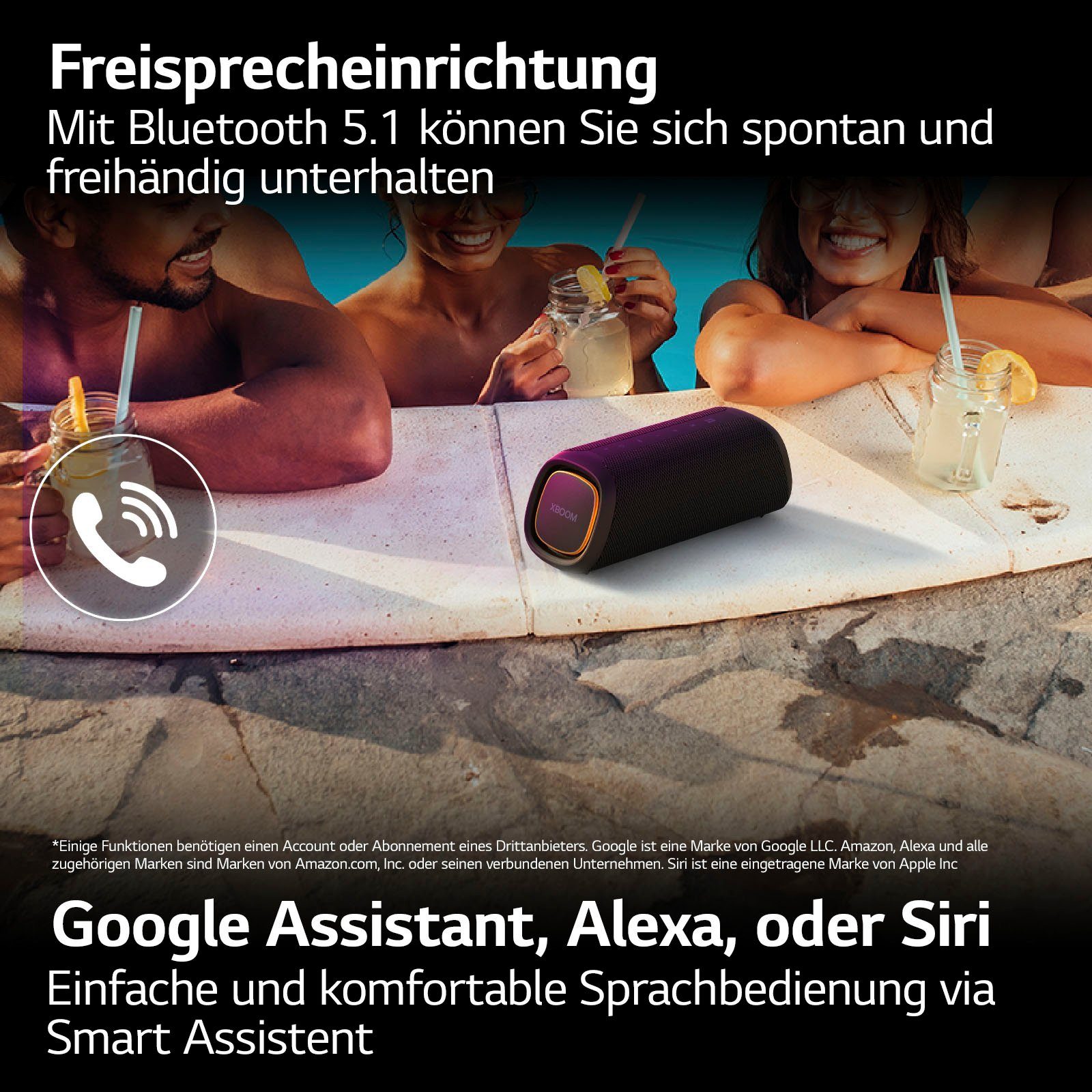 LG XBOOM Go DXG7 1.0 Lautsprecher (Bluetooth, 40 W)