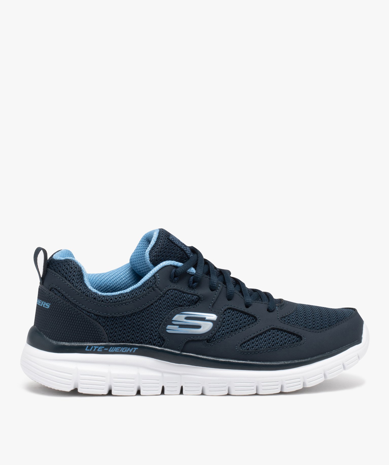 Baskets homme dessus uni en mesh à lacets - Skechers marine | GEMO