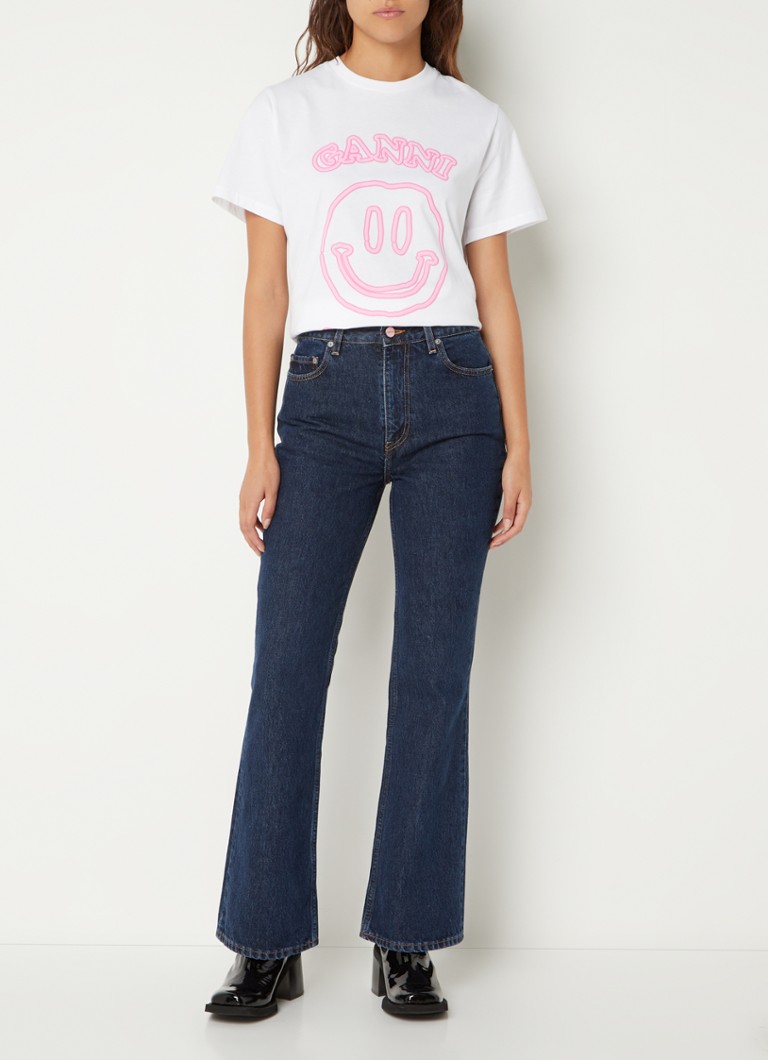 Ganni Betzy magas derekú, bootcut farmer biopamutból