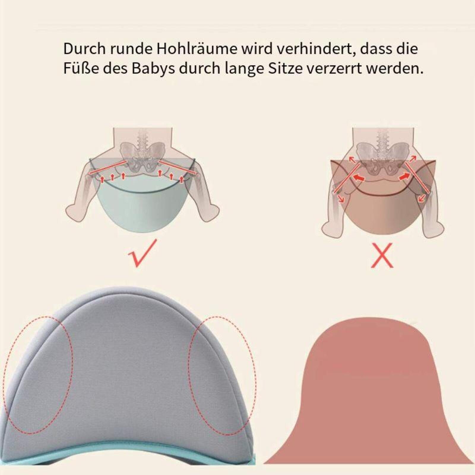 Devenirriche Bauchtrage Baby Hüftsitz Leichte Taille Hocker Tragepositionen für Kinder