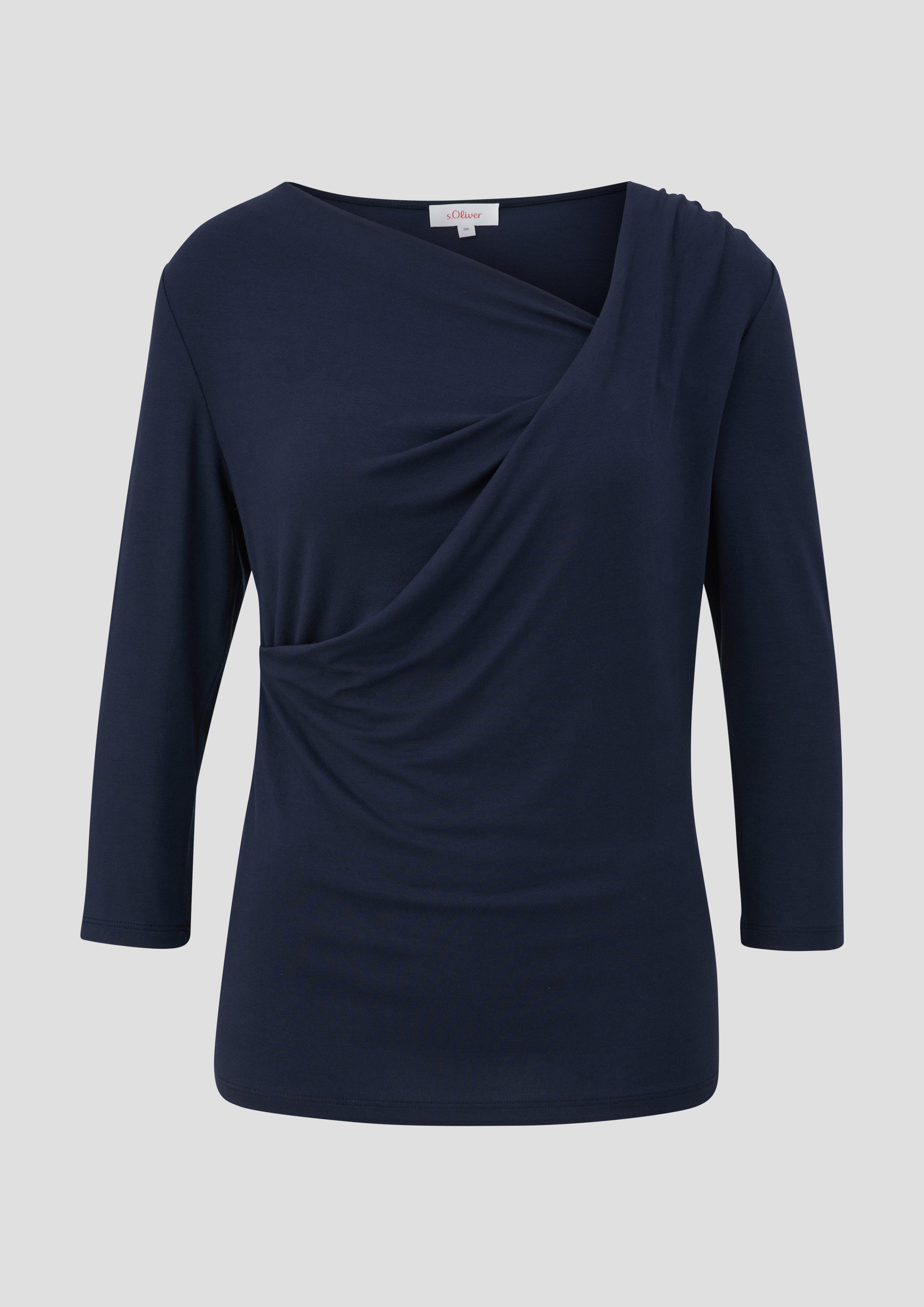 Viskosestretch-Shirt mit Drapierung  2158930-5959