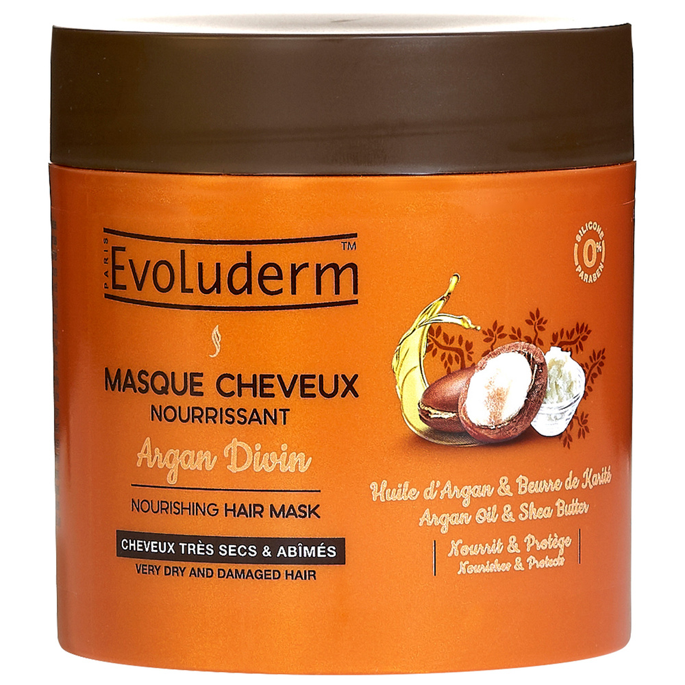 evoluderm Argan Divin Masque cheveux Nourrissant - 500 ml