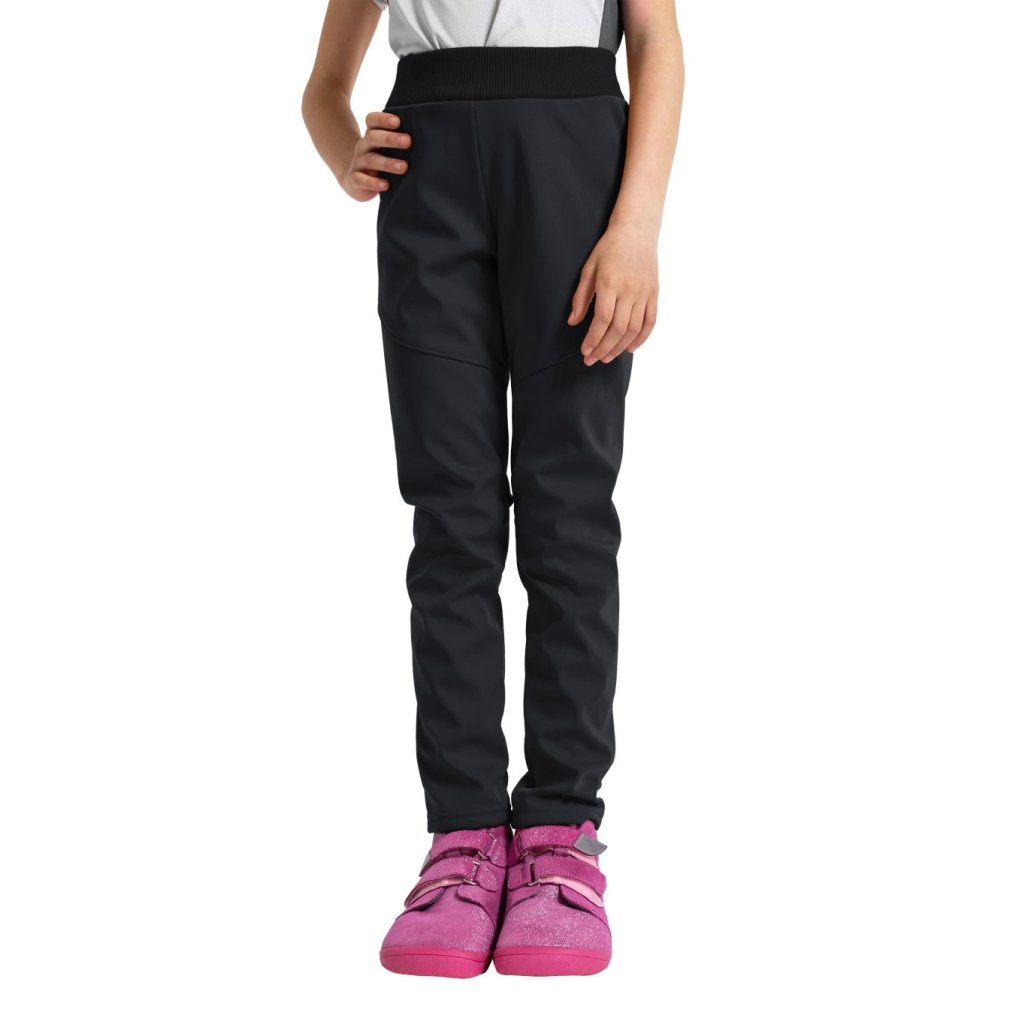 Unuo Kinder-Softshellhose mit Fleece Sporty Schwarz