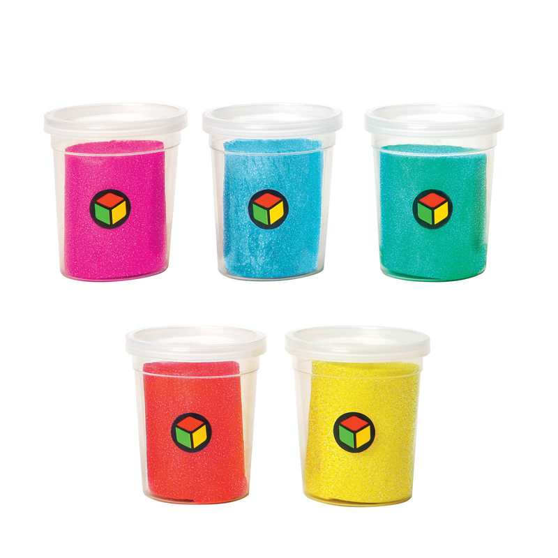 5 pots de pâte à modeler pailletée Oxybul