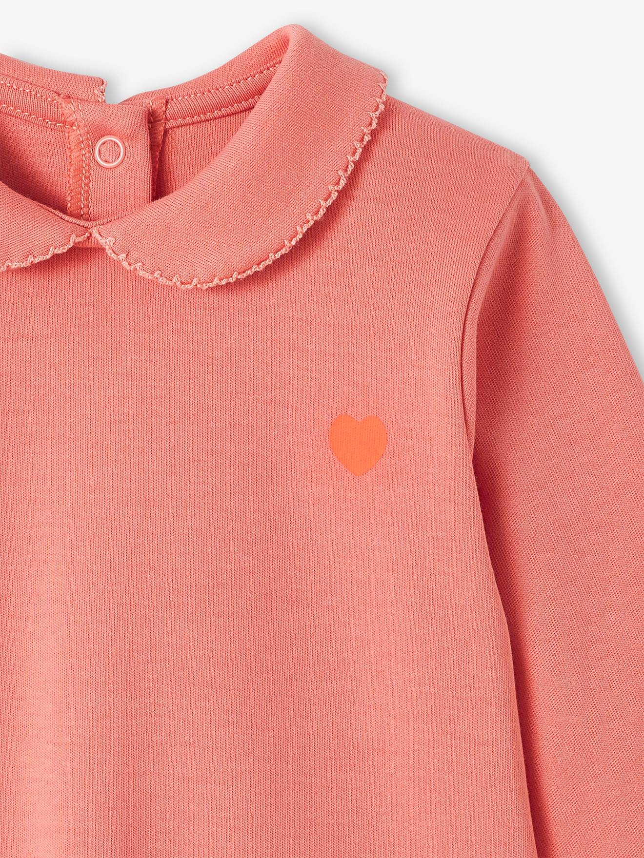 Lot de 2 pyjamas coeur bébé en interlock écru