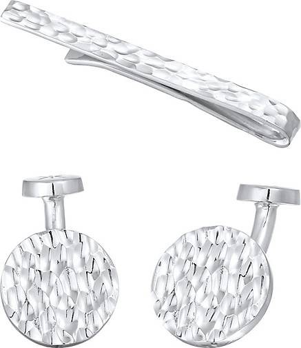 KUZZOI Schmuckset Manschettenknöpfe Krawattennadel Set 925 Silber
