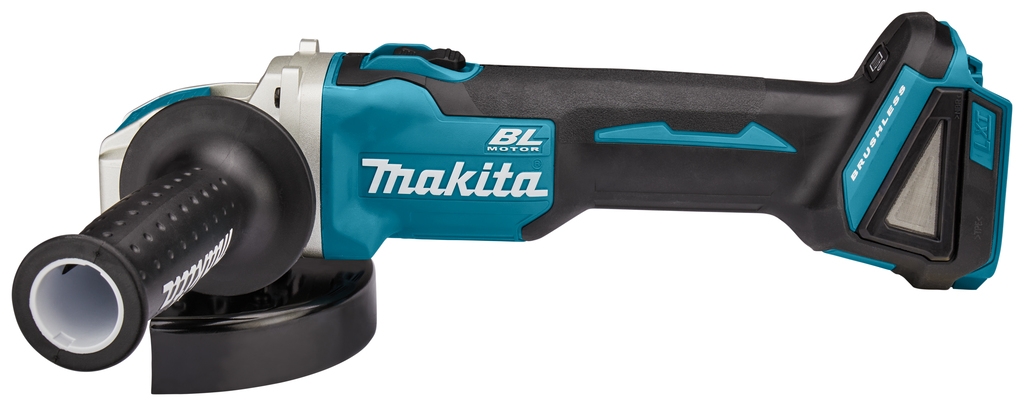 Polizor unghiular Makita DGA521ZX1 X-Lock 125 mm cu comutator de blocare 18 V fără baterii și încărcător în cutie