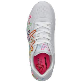 Skechers Uno Lite Spread the Love in weiß