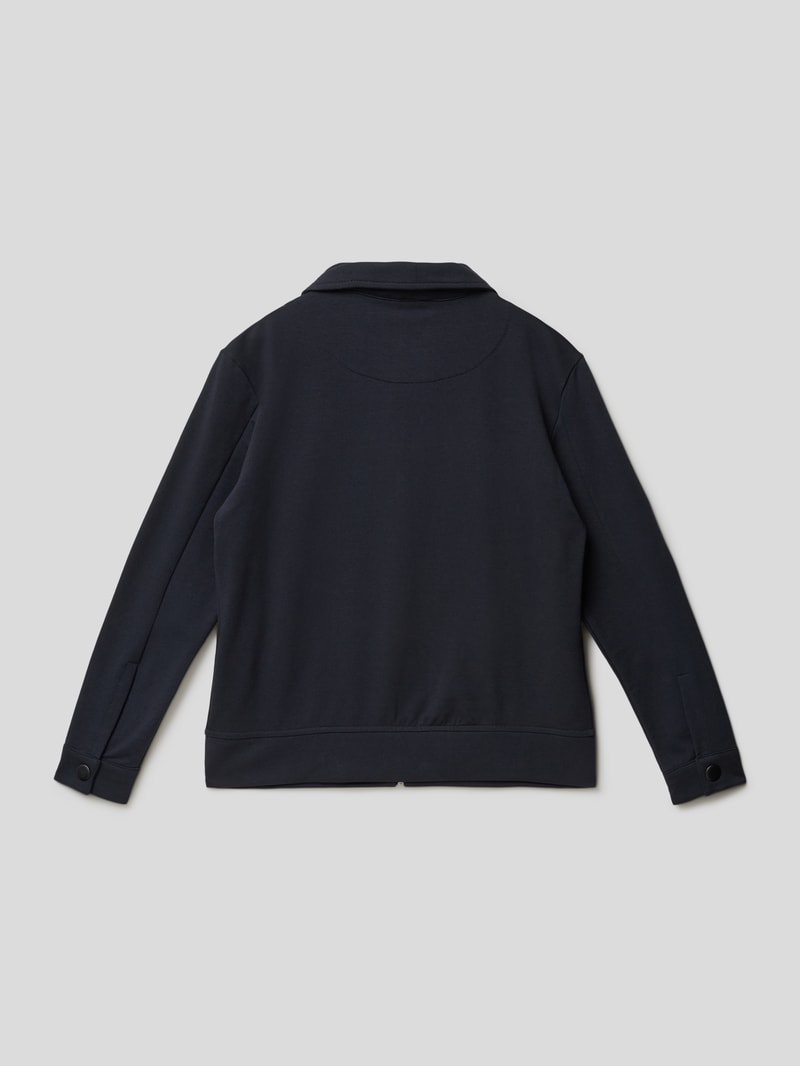 Hemdjacke mit Reißverschluss in marineblau