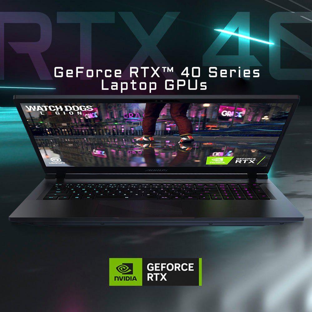 Gigabyte AORUS 17 BSF-73DE654SH Gaming-Notebook (43,94 cm/17,3 Zoll, Intel Core i7 13700H, GeForce RTX 4070, 1000 GB SSD)