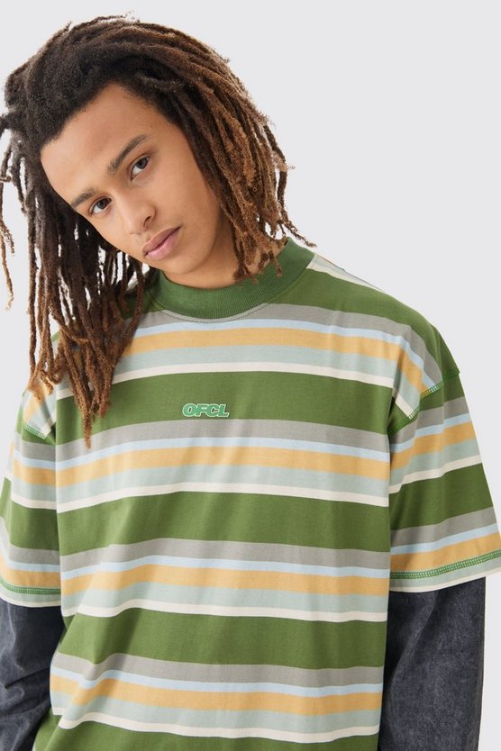 Gestreiftes Oversize Official T-Shirt