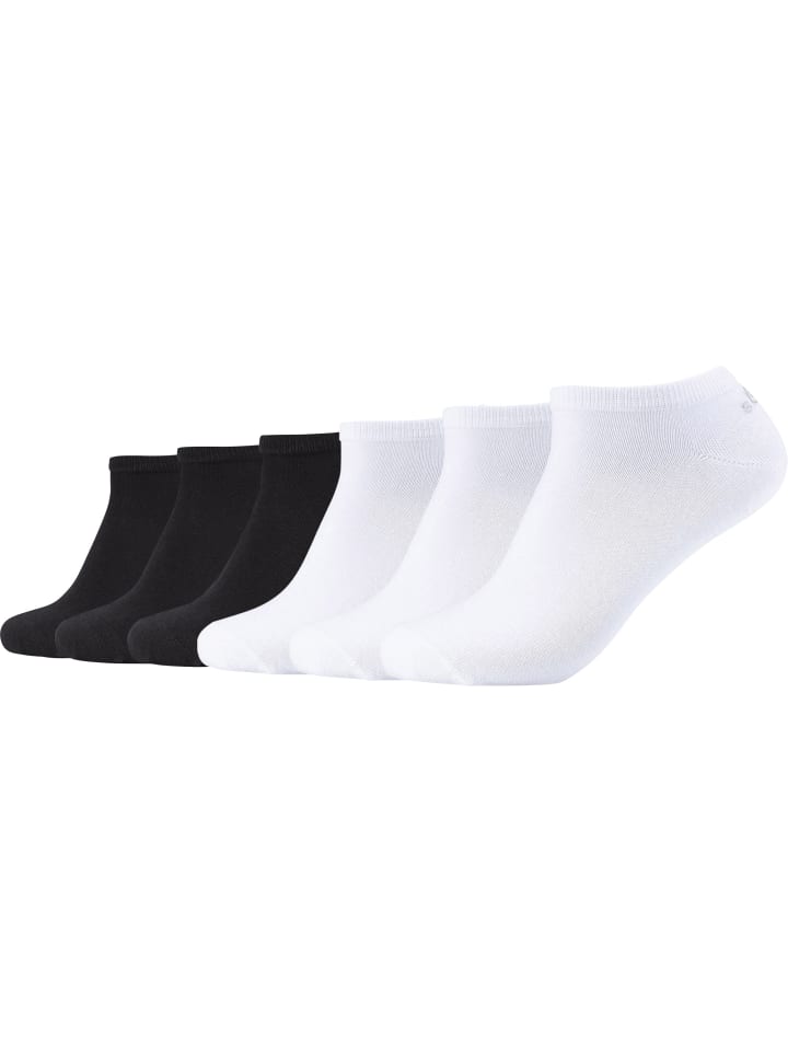 s.Oliver Baumwolle Unisex-Sneaker-Socken 6 Paar in schwarz/weiß günstig kaufen