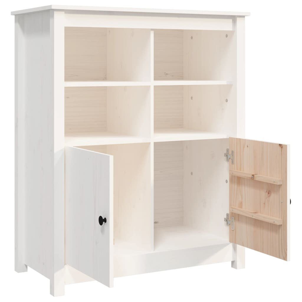 vidaXL Sideboard Sideboard Weiß 83x41,5x100 cm Massivholz Kiefer (1 St)