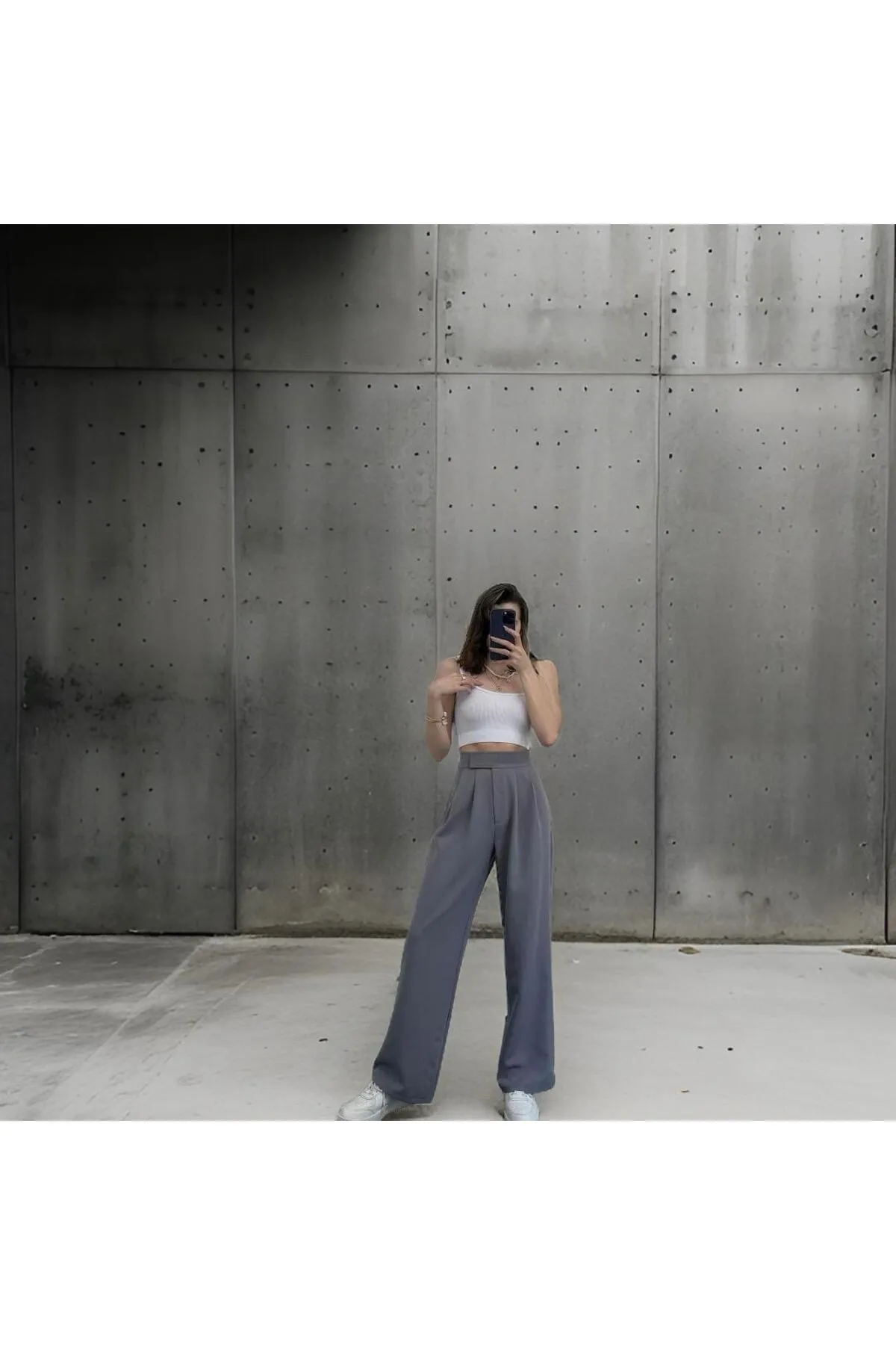 MOONBULL  Palazzo-Hose aus Lycra mit Klettverschluss in der Taille für Damen
