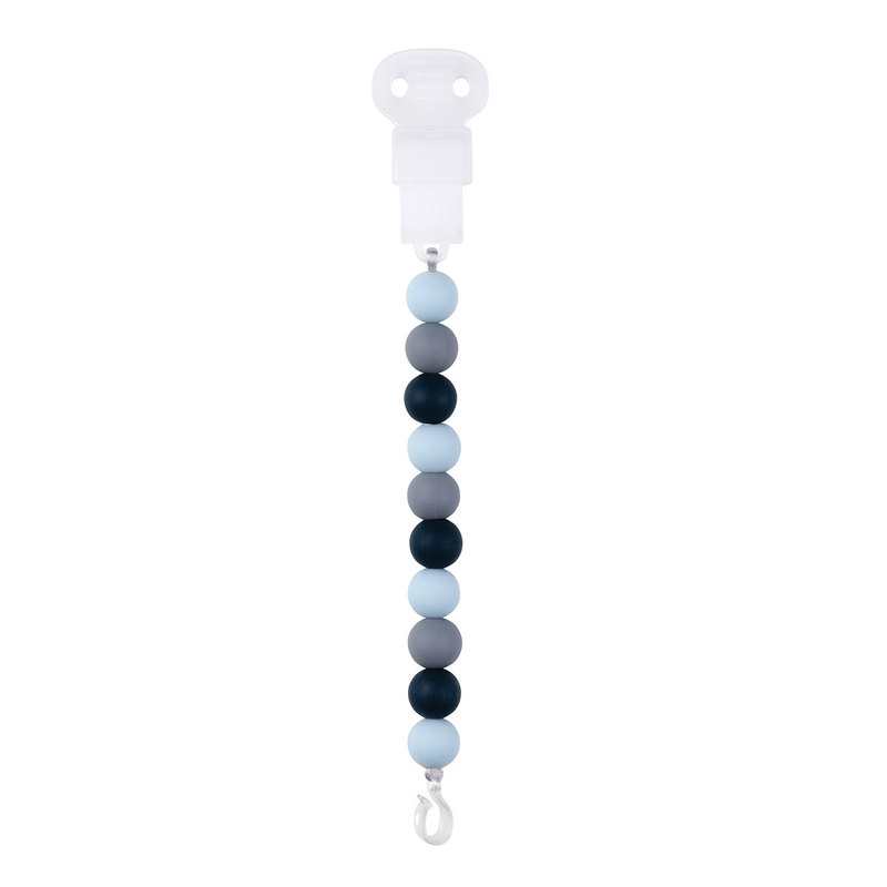 Attache sucette silicone bleu Nattou