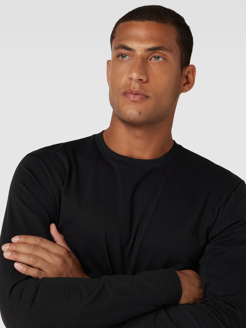 Longsleeve mit Rundhalsausschnitt in schwarz