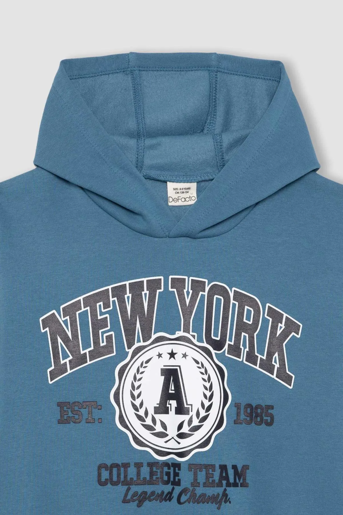 DeFacto  Bedrucktes Kapuzen-Sweatshirt-Jogginghose-Set für Jungen, 2-teilig