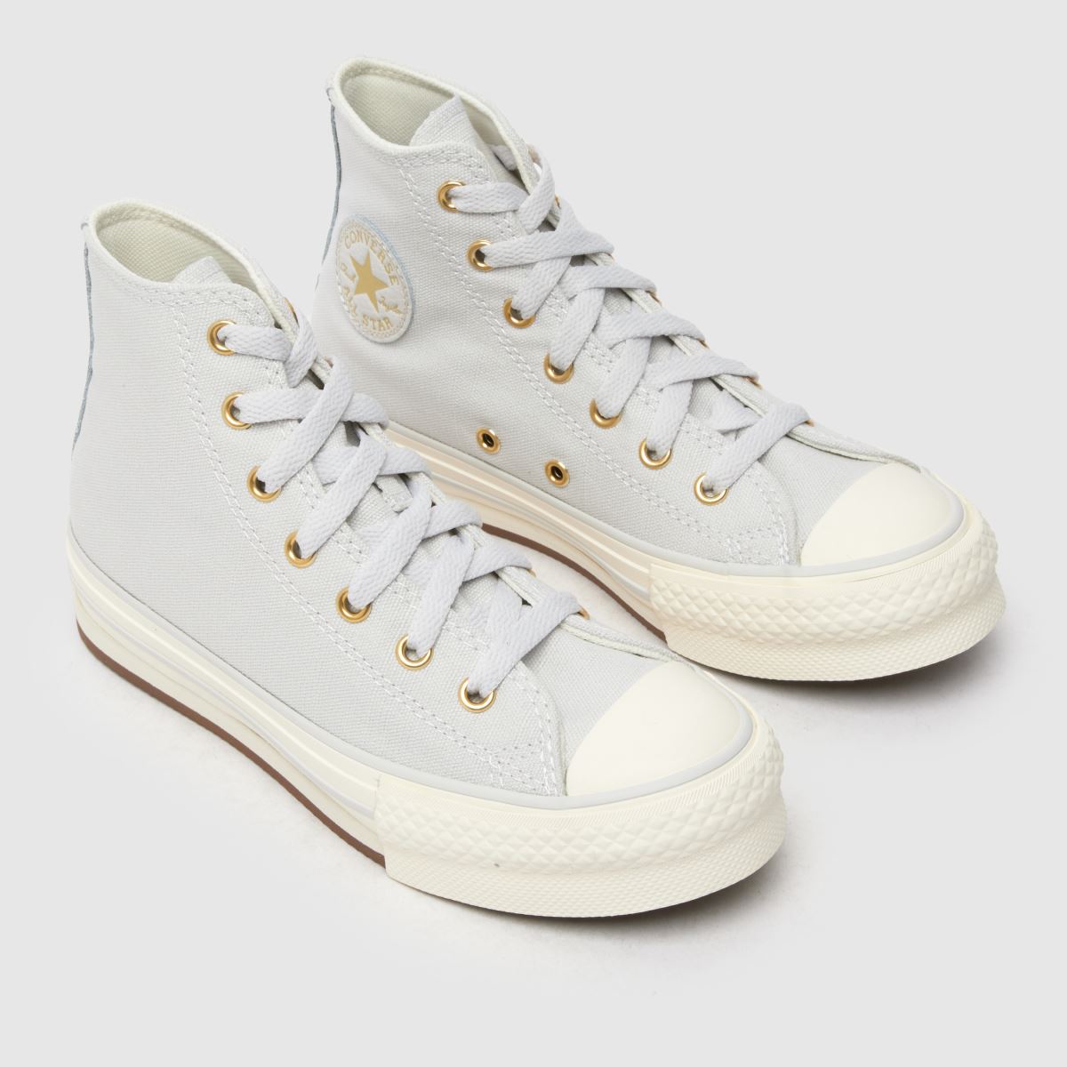 Converse grå All Star Hi Eva Lift Junior-sneakers