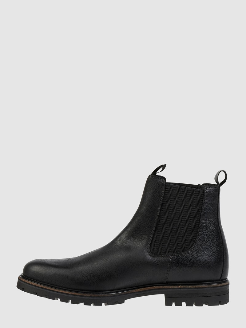 Chelsea Boots aus Leder Modell 'Luke' in schwarz