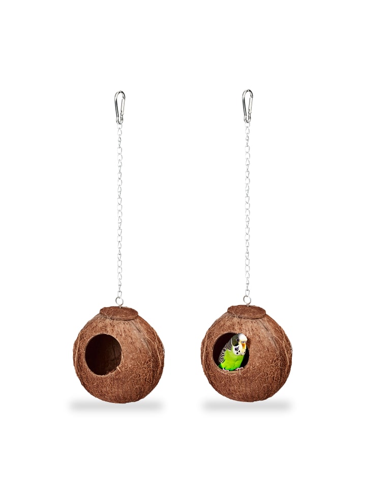 relaxdays 2 x Vogelhaus in Natur günstig kaufen onesize