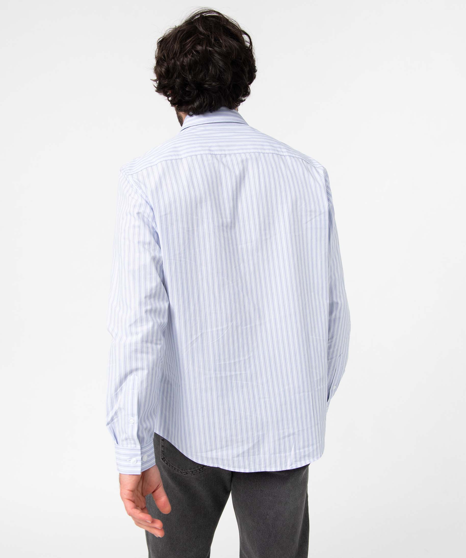 Chemise homme rayée à manches longues raye | GEMO