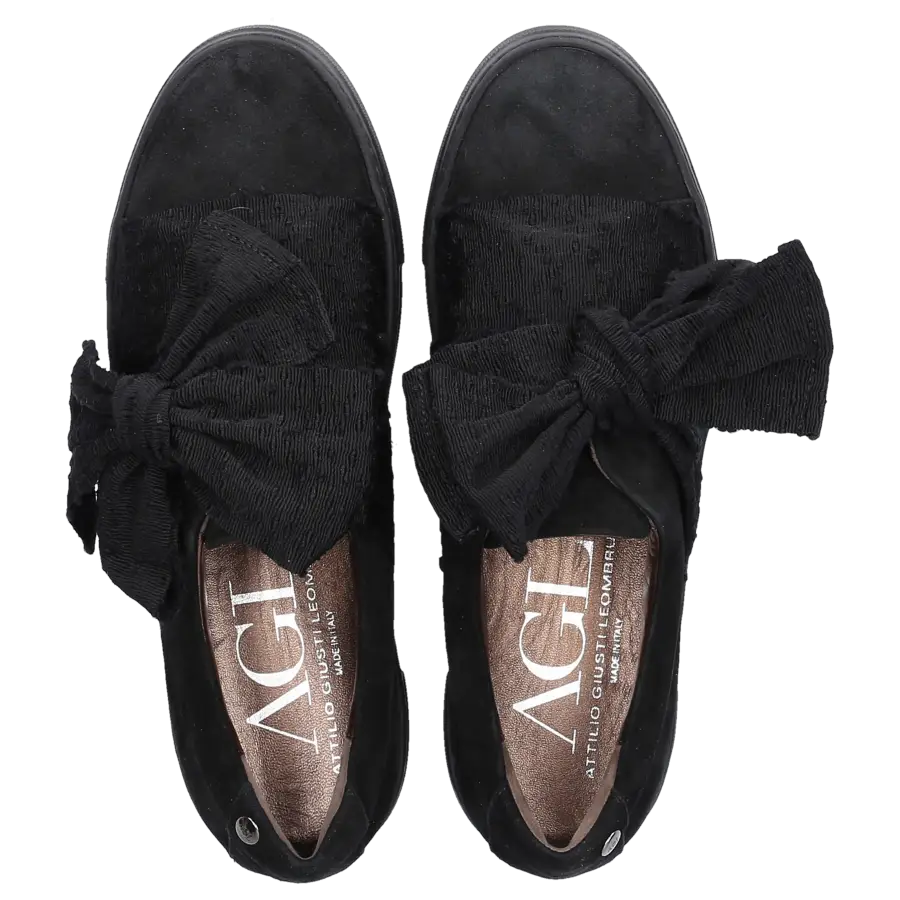 AGL Attilio Giusti Leombruni - Slip Ons D925053 Veloursleder - schwarz