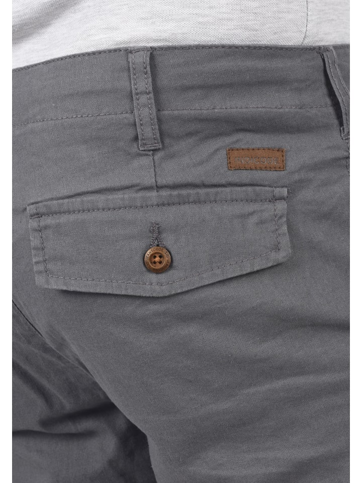 INDICODE Leinenhose IDMoses 70052MM kurze Hose aus Leinenqualität in Grau günstig kaufen