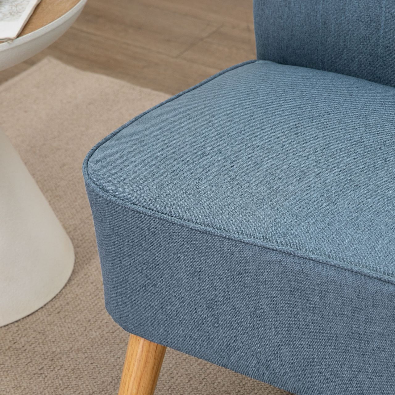 HOMCOM Sofa 2-Sitzer Stoffsofa Couch Polstersofa Loungesofa breit Hellgrün