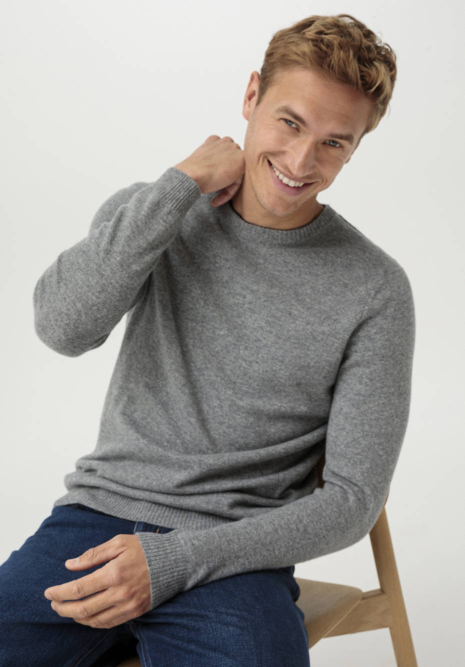 Pullover aus Schurwolle mit Kaschmir