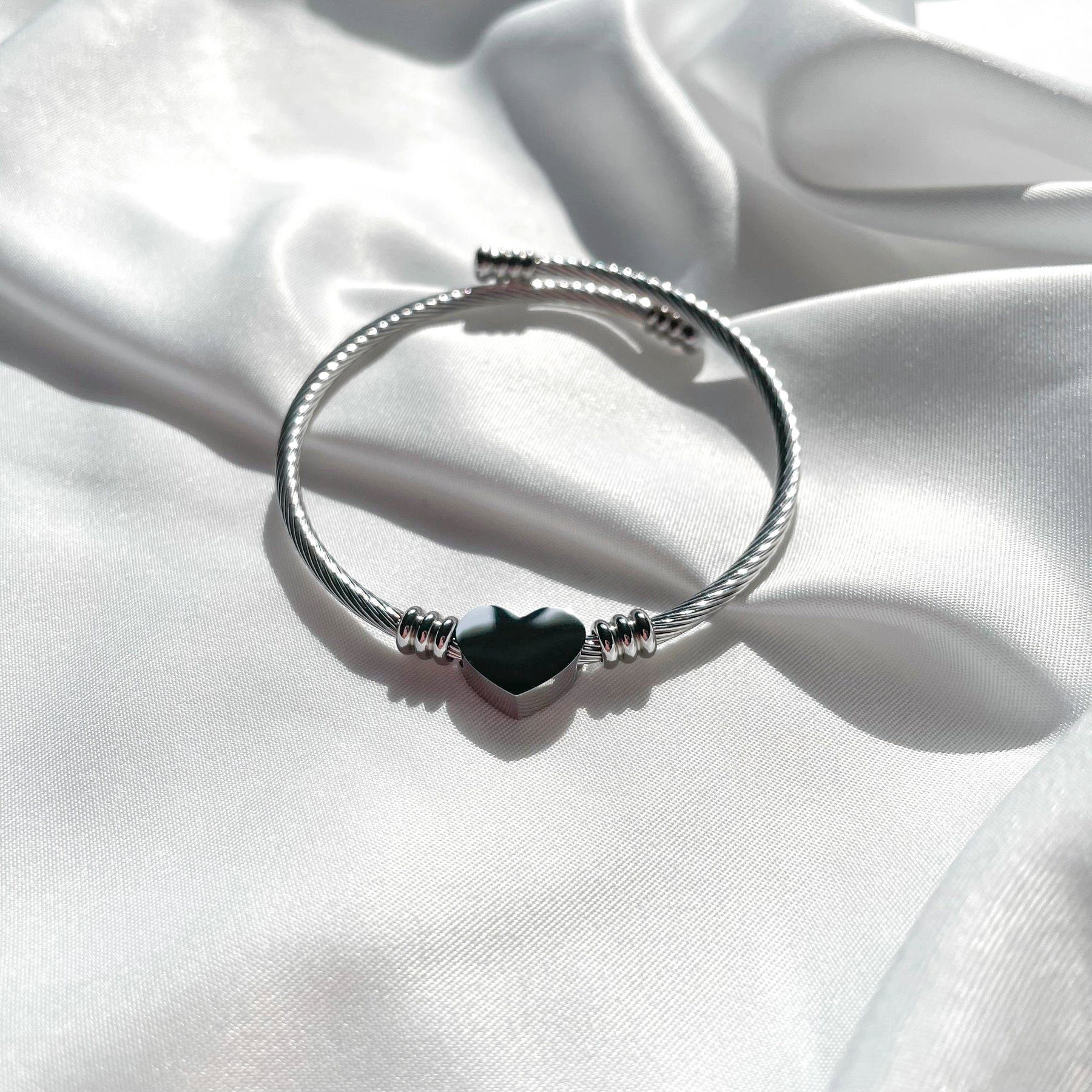ENGELSINN Armband Schmuck Armreif Herz Silber Edelstahl inkl. Geschenkbox (1-tlg)