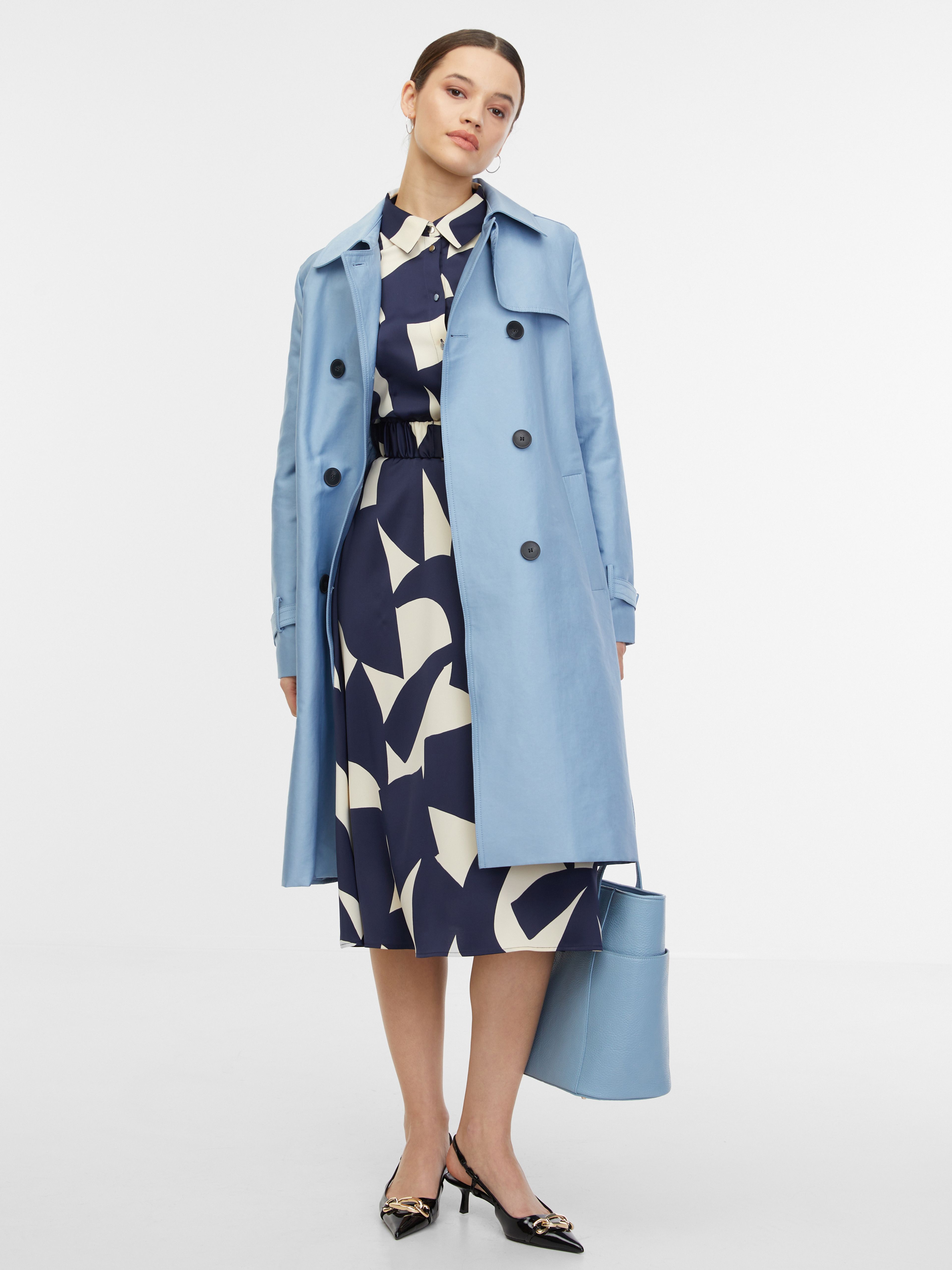 Hellblauer Damen-Trenchcoat ORSAY