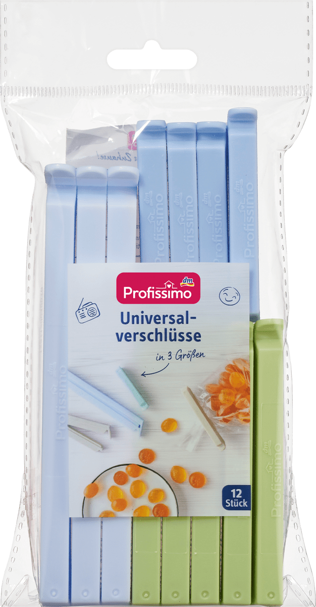 Universalverschlüsse in 3 Größen, 12 St