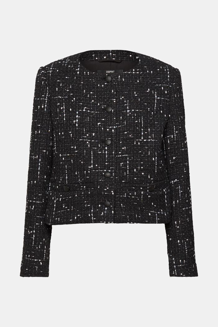 Bouclé-Jacke im Cropped-Design