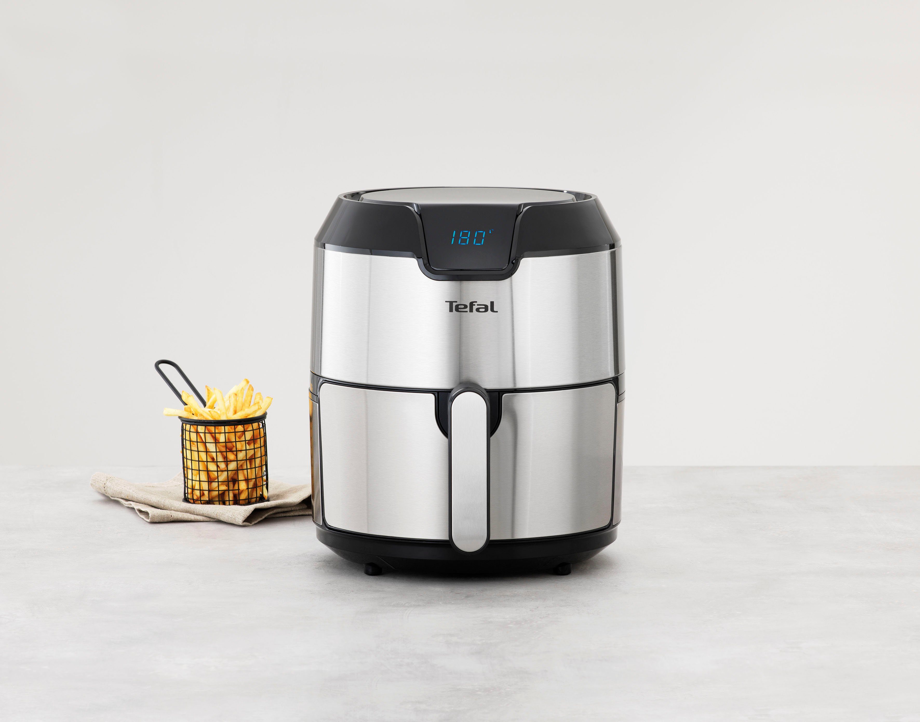 Tefal Heißluftfritteuse EY401D.HERO Easy Fry Deluxe, 1500 W, mit Zubehör, Fassungsvermögen 1,4 kg, 8 automatische Programme