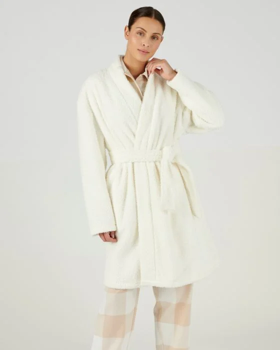 Veste d'intérieur kimono en maille moelleuse Thermolactyl