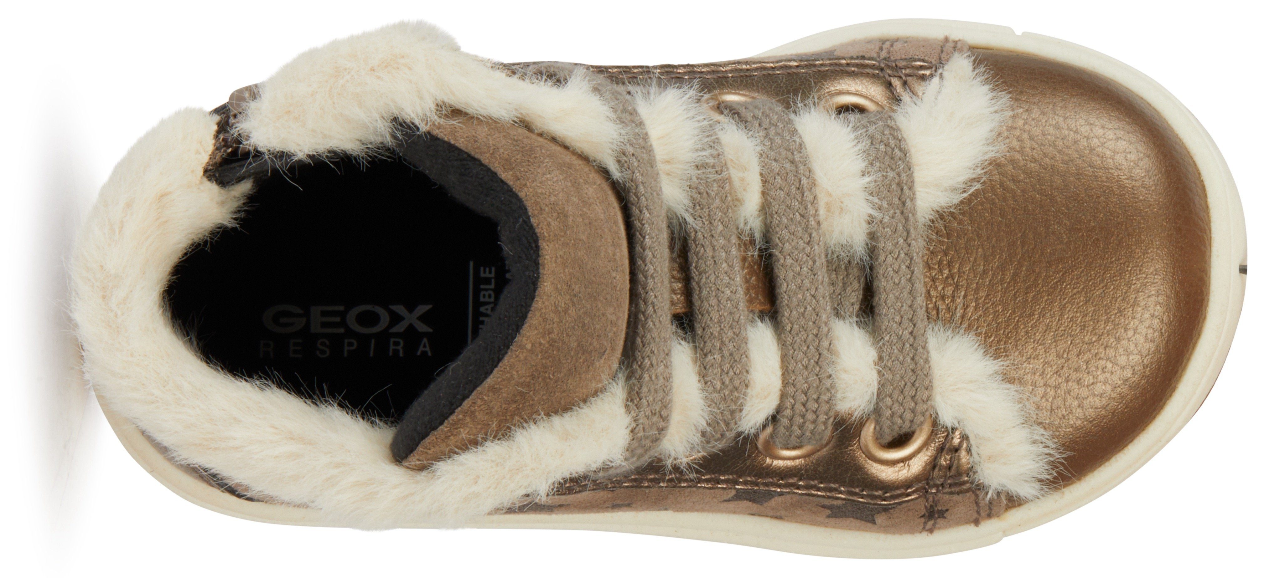 Geox B TROTTOLA GIRL Lauflernschuh mit coolem Sternenmuster