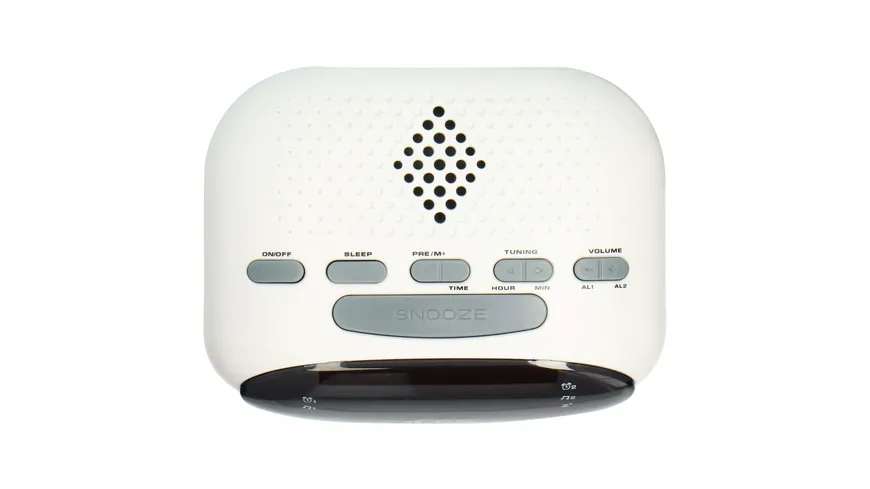 Ices ICR-210 White - FM Uhrenradio, Weiss
