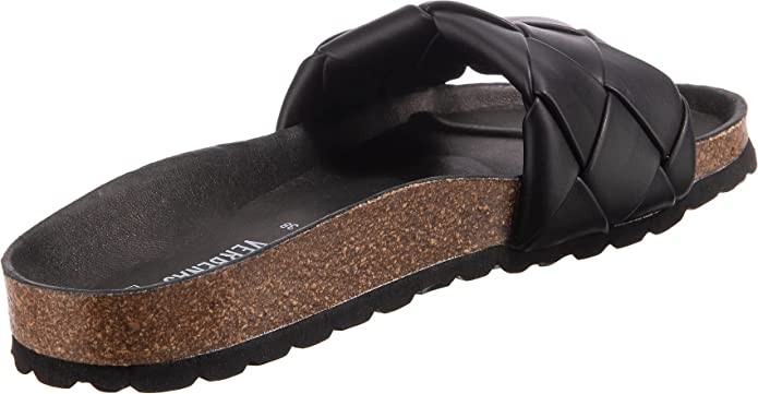 VERBENAS Komfort Sandalen schwarz NEGRO