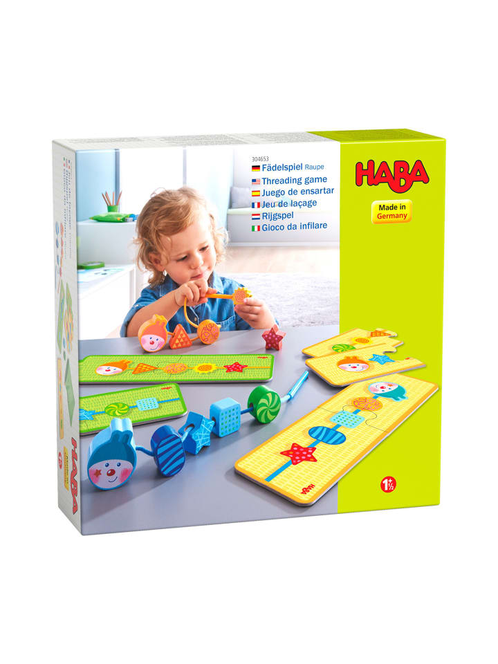 Haba Lernspielzeug Fädelspiel Raupe in mehrfarbig günstig kaufen onesize