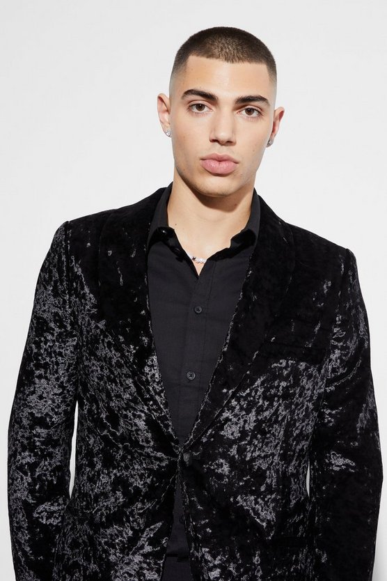 Skinny Blazer aus Samt