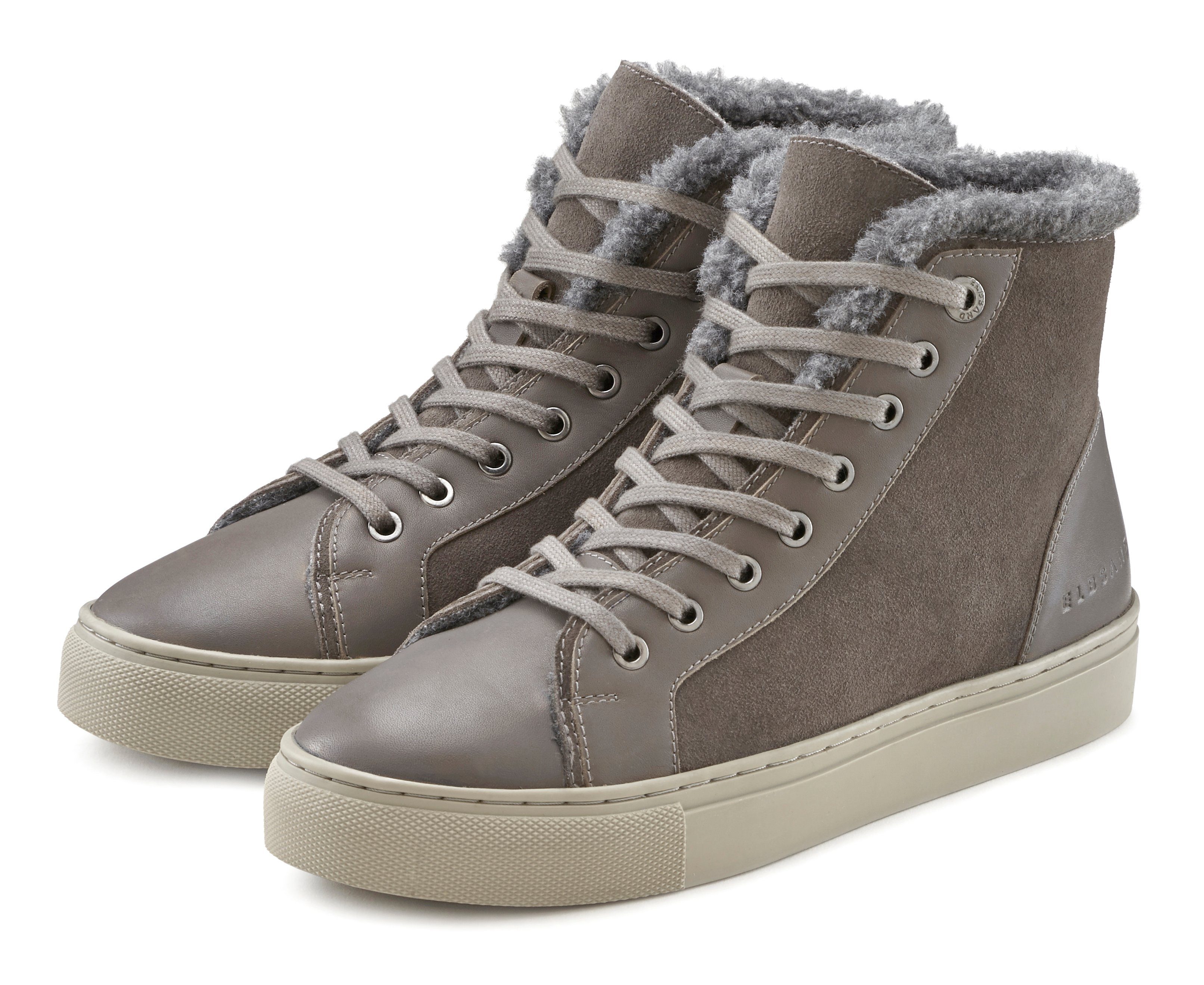 Elbsand Schnürboots High-Top-Sneaker, Stiefelette, Winterboots aus Leder