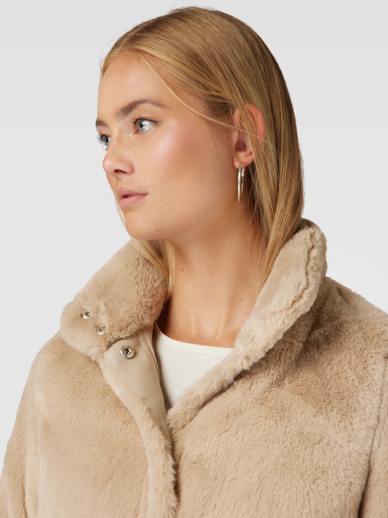 Jacke mit Kunstfell Modell 'VIDA' in beige
