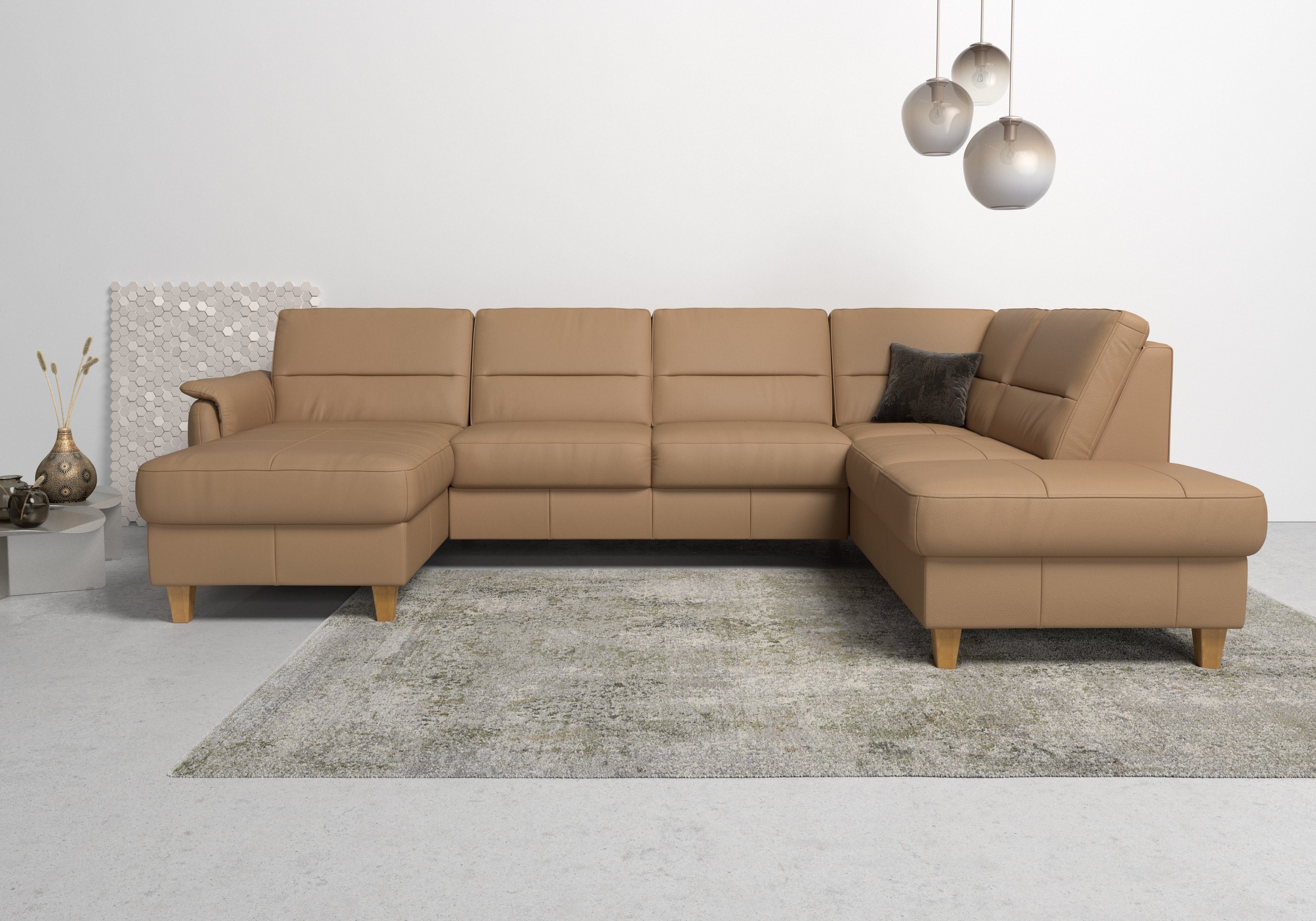 Home affaire Wohnlandschaft Palmera, Federkern, wahlweise mit Bettfunktion und mit/ohne Stauraum