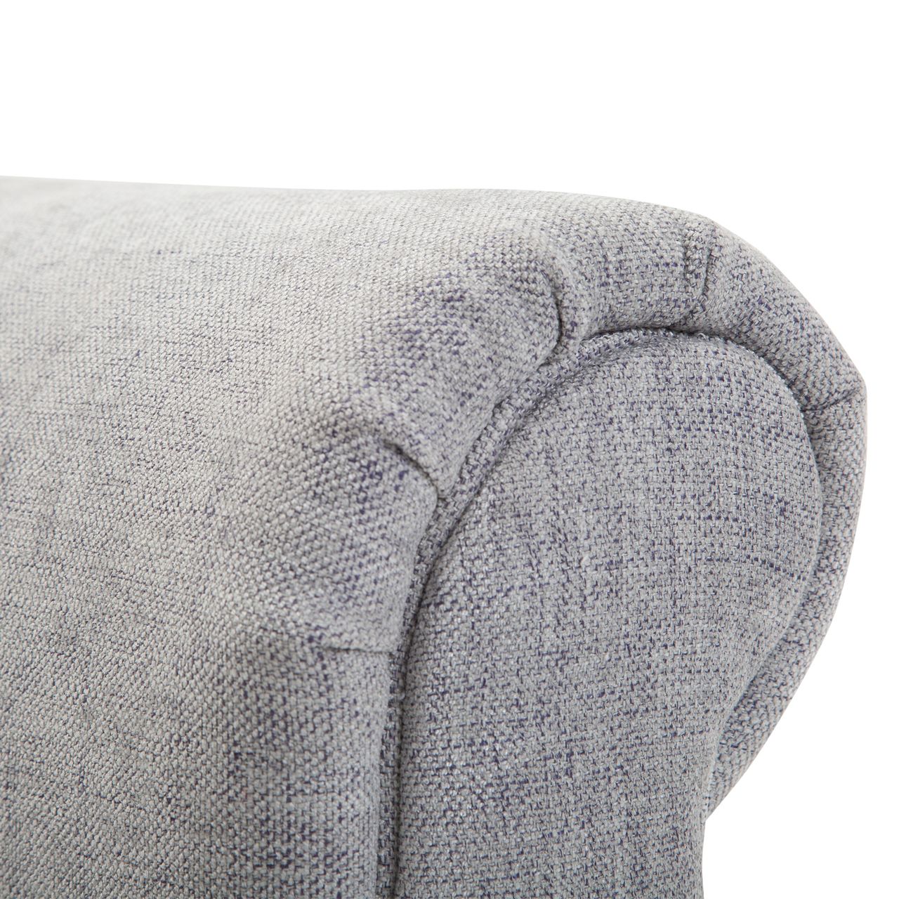 HOMCOM Polsterbank Sitzbank Lounge Sitzhocker Flurbank Bettbank elegant mit gerollten Seiten Leinenstoff Schaumstoff Polyester Hellgrau 132 x 45,5 x 58 cm