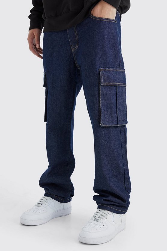 Lockere Cargo-Jeans