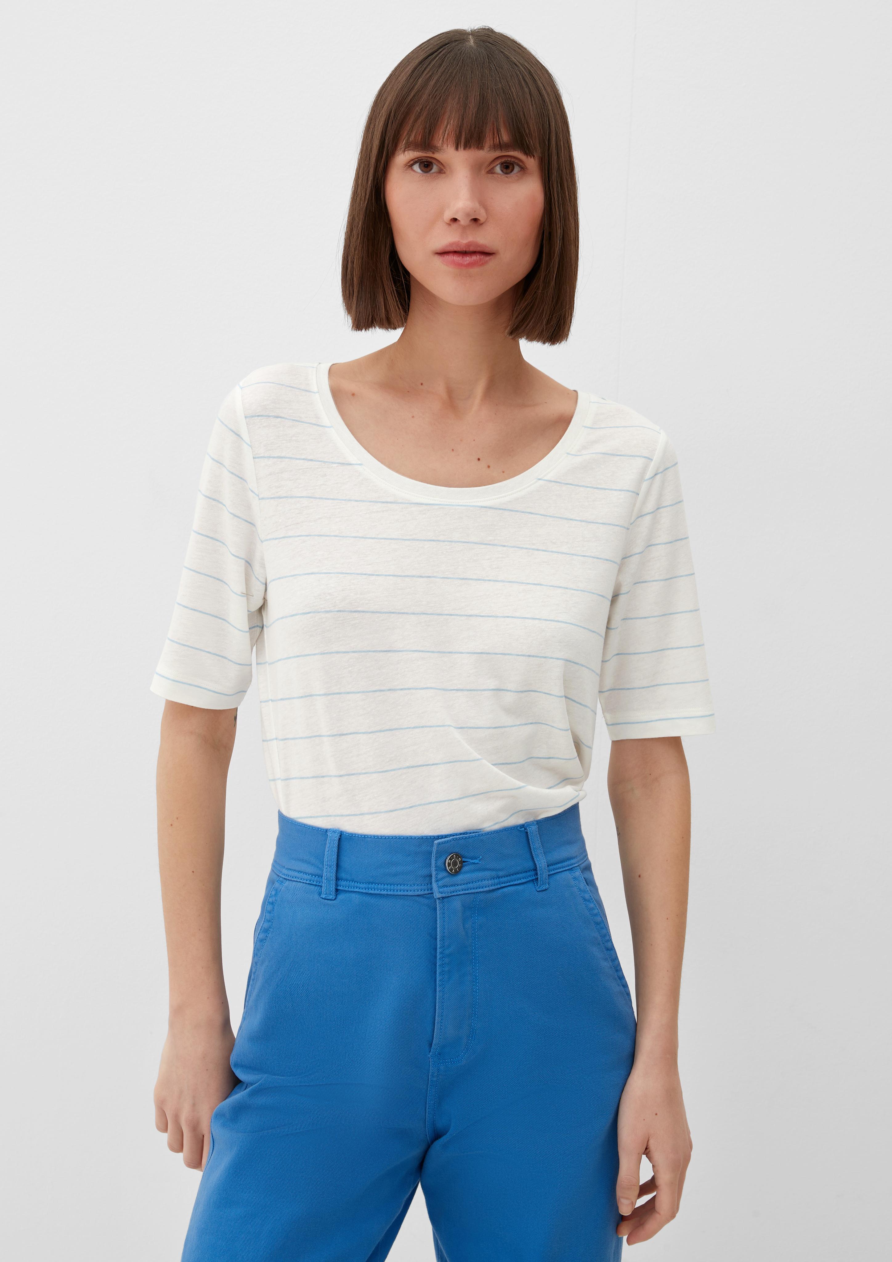 T-Shirt aus Viskosemix mit Leinen  2132318-50G3