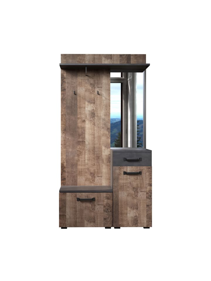 ebuy24 Kleiderschrank-Set Smile Grau 104 x 32 cm günstig kaufen onesize