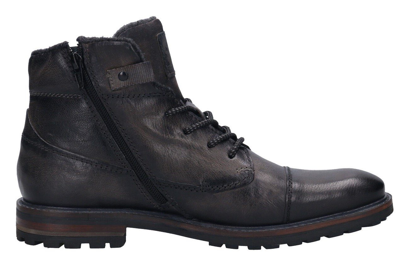 bugatti Schnürstiefelette mit Logoaufnäher an der Zunge