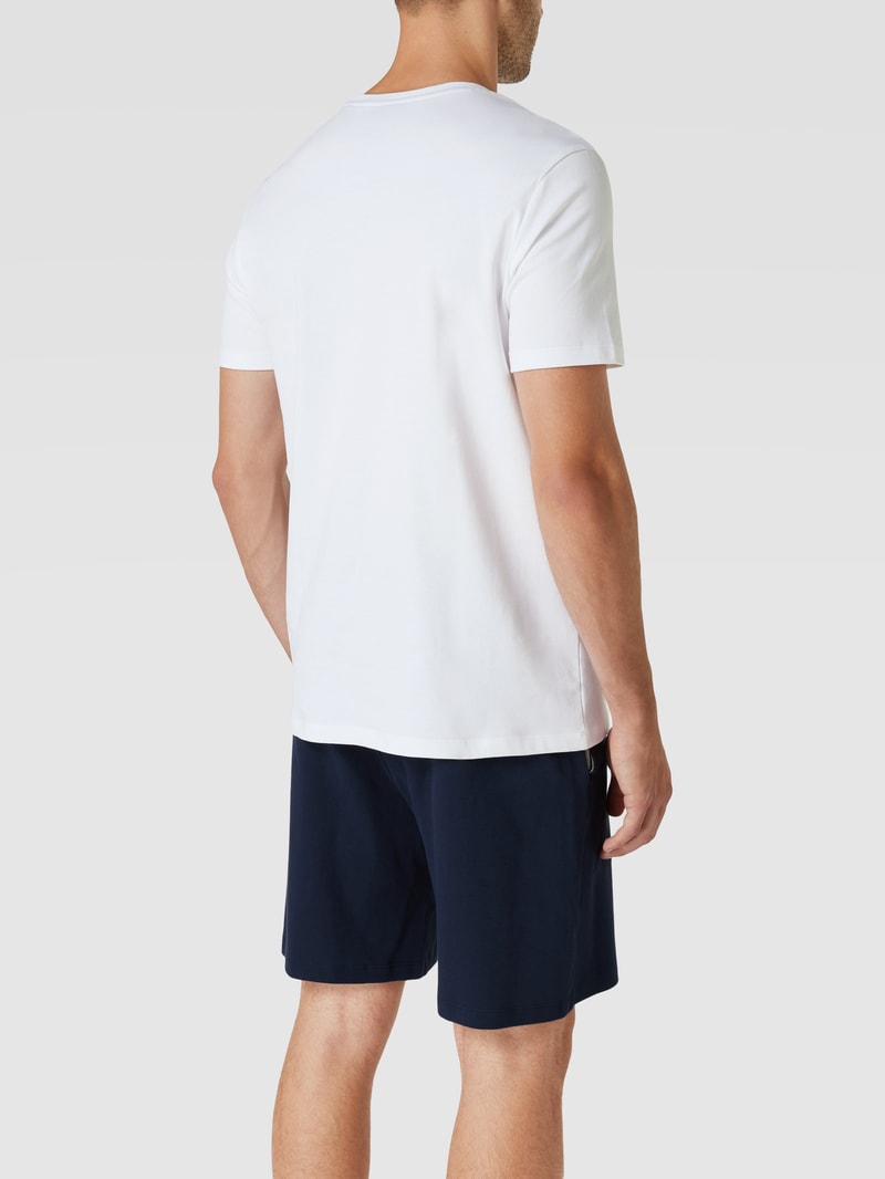 Pyjama mit Rundhalsausschnitt in marineblau