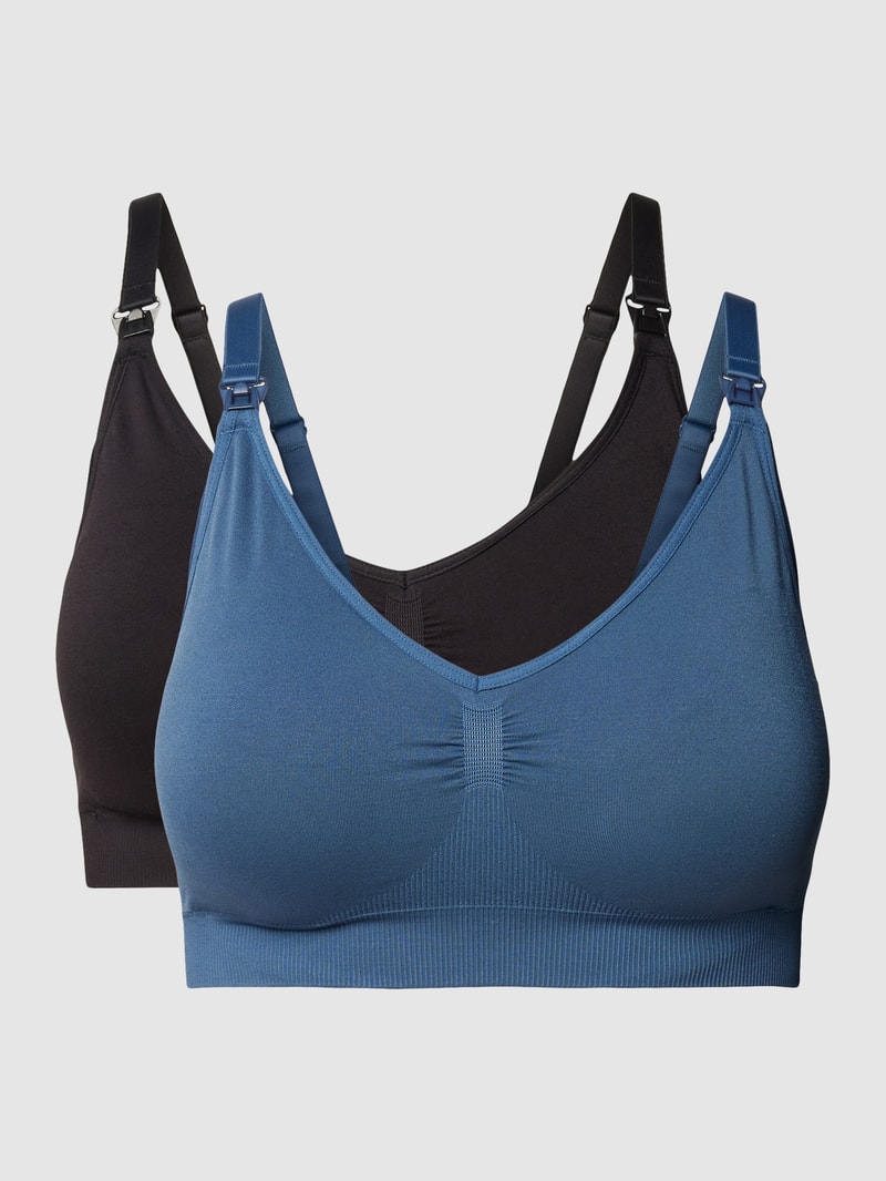 Umstands-Still-BH mit abnehmbaren Trägern im 2er-Pack in blau